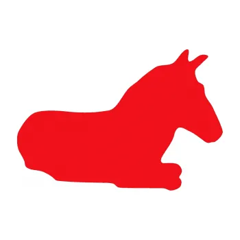 Samolepící dekorace SAMOLEPKA Kůň 017 pravá ležící (10 - červená) NA AUTO, NÁLEPKA, FÓLIE, POLEP, TUNING, VLASTNÍ TEXT, TISK, AUTOSAMOLEPKY.cz, POLEPY, OBRÁZEK, LOGO, SAMOLEPKY