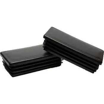 Zábradlí Plastová zátka jeklu obdélníková 20x60x1,5-3mm černá