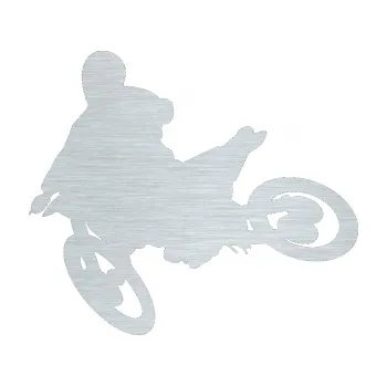 Samolepící dekorace Motorka 034 levá motokros (61 - škrábaný hliník) SAMOLEPKA NA AUTO, NÁLEPKA, FÓLIE, POLEP, TUNING, VLASTNÍ TEXT, TISK, AUTOSAMOLEPKY.cz, POLEPY, OBRÁZEK, LOGO, 3D STICKERS