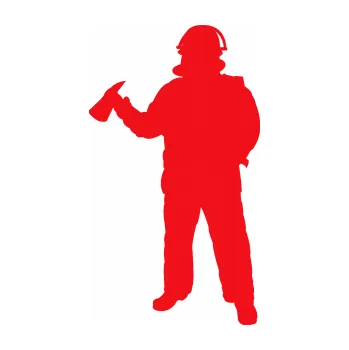 Samolepící dekorace SAMOLEPKA Hasič 010 levá (10 - červená) NA AUTO, NÁLEPKA, FÓLIE, POLEP, TUNING, VLASTNÍ TEXT, TISK, AUTOSAMOLEPKY.cz, POLEPY, OBRÁZEK, LOGO, SAMOLEPKY