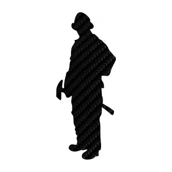 Samolepící dekorace SAMOLEPKA Hasič 001 levá (50 - 3D karbon černý) NA AUTO, NÁLEPKA, FÓLIE, POLEP, TUNING, VLASTNÍ TEXT, TISK, AUTOSAMOLEPKY.cz, POLEPY, OBRÁZEK, LOGO, SAMOLEPKY