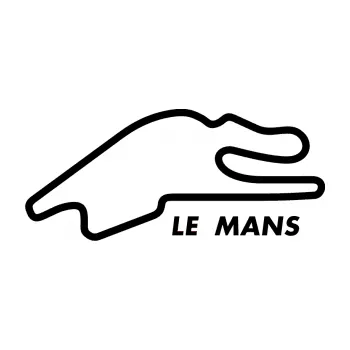 Samolepící dekorace SAMOLEPKA Okruh Le Mans (01 - černá) NA AUTO, NÁLEPKA, FÓLIE, POLEP, TUNING, VLASTNÍ TEXT, TISK, AUTOSAMOLEPKY.cz, POLEPY, OBRÁZEK, LOGO, SAMOLEPKY