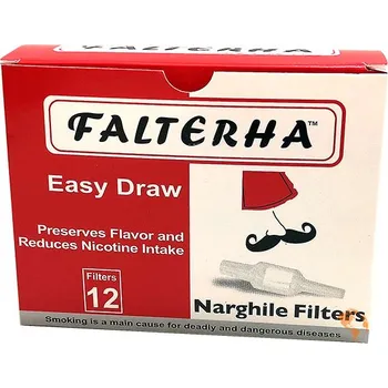 Čistič dýmky Falterha náustek s filtrem pro vodní dýmky Easy Draw - box 12 ks