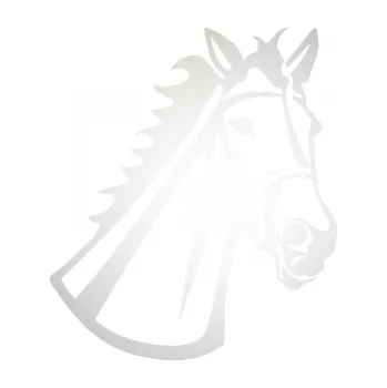 Samolepící dekorace Kůň 044 pravá (82 - odrazková reflexní bílá) SAMOLEPKA NA AUTO, NÁLEPKA, FÓLIE, POLEP, TUNING, VLASTNÍ TEXT, TISK, AUTOSAMOLEPKY.cz, POLEPY, OBRÁZEK, LOGO, 3D STICKERS