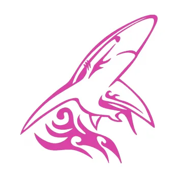 Samolepicí dekorace na vozidlo Animal flames 033 pravá žralok (16 - růžová) SAMOLEPKA NA AUTO, NÁLEPKA, FÓLIE, POLEP, TUNING, VLASTNÍ TEXT, TISK, AUTOSAMOLEPKY.cz, POLEPY, OBRÁZEK, LOGO, 3D STICKERS