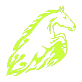 Samolepicí dekorace na vozidlo Animal flames 011 pravá kůň (27 - limetová) SAMOLEPKA NA AUTO, NÁLEPKA, FÓLIE, POLEP, TUNING, VLASTNÍ TEXT, TISK, AUTOSAMOLEPKY.cz, POLEPY, OBRÁZEK, LOGO, 3D STICKERS