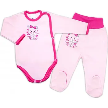 Kojenecká souprava G-baby 2-dílná kojenecká sada Kočička Růžová, vel.56