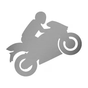 Samolepicí dekorace na vozidlo Motorkář 007 pravá (42 - stříbrná metalíza) SAMOLEPKA NA AUTO, NÁLEPKA, FÓLIE, POLEP, TUNING, VLASTNÍ TEXT, TISK, AUTOSAMOLEPKY.cz, POLEPY, OBRÁZEK, LOGO, 3D STICKERS
