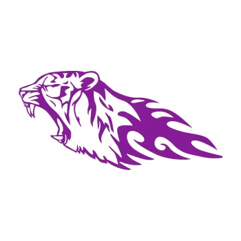 Samolepicí dekorace na vozidlo Animal flames 073 levá tygr (14 - fialová) SAMOLEPKA NA AUTO, NÁLEPKA, FÓLIE, POLEP, TUNING, VLASTNÍ TEXT, TISK, AUTOSAMOLEPKY.cz, POLEPY, OBRÁZEK, LOGO, 3D STICKERS