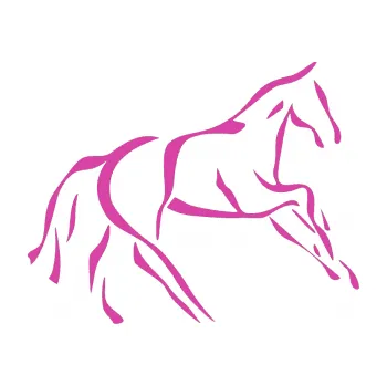 Samolepící dekorace Kůň 024 pravá (16 - růžová) SAMOLEPKA NA AUTO, NÁLEPKA, FÓLIE, POLEP, TUNING, VLASTNÍ TEXT, TISK, AUTOSAMOLEPKY.cz, POLEPY, OBRÁZEK, LOGO, 3D STICKERS