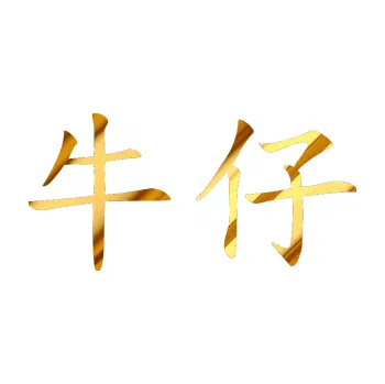 Polep vozidla SAMOLEPKA Čínský znak Cowboy (81 - chrom fólie zlatá zrcadlová) NA AUTO, NÁLEPKA, FÓLIE, POLEP, TUNING, VLASTNÍ TEXT, TISK, AUTOSAMOLEPKY.cz, POLEPY, OBRÁZEK, LOGO, SAMOLEPKY