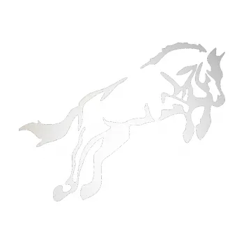 Samolepící dekorace SAMOLEPKA Kůň 025 pravá skok (82 - odrazková reflexní bílá) NA AUTO, NÁLEPKA, FÓLIE, POLEP, TUNING, VLASTNÍ TEXT, TISK, AUTOSAMOLEPKY.cz, POLEPY, OBRÁZEK, LOGO, SAMOLEPKY