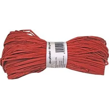 Příze Lýko přírodní - 50 g, bordó"