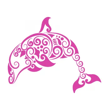 Samolepící dekorace Interiér 015 levá delfín (16 - růžová) SAMOLEPKA NA AUTO, NÁLEPKA, FÓLIE, POLEP, TUNING, VLASTNÍ TEXT, TISK, AUTOSAMOLEPKY.cz, POLEPY, OBRÁZEK, LOGO, 3D STICKERS