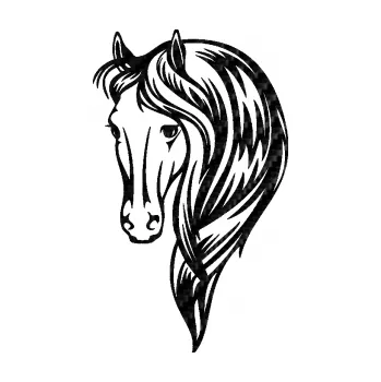 Samolepící dekorace SAMOLEPKA Kůň 064 levá s hřívou (50 - 3D karbon černý) NA AUTO, NÁLEPKA, FÓLIE, POLEP, TUNING, VLASTNÍ TEXT, TISK, AUTOSAMOLEPKY.cz, POLEPY, OBRÁZEK, LOGO, SAMOLEPKY