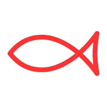 samolepka Jesus rybička 006 křesťanský symbol (02 - světle červená) SAMOLEPKA NA AUTO, NÁLEPKA, FÓLIE, POLEP, TUNING, VLASTNÍ TEXT, TISK, AUTOSAMOLEPKY.cz, POLEPY, OBRÁZEK, LOGO, 3D STICKERS