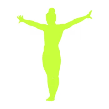 Samolepicí dekorace na vozidlo Gymnastka 002 levá (27 - limetová) SAMOLEPKA NA AUTO, NÁLEPKA, FÓLIE, POLEP, TUNING, VLASTNÍ TEXT, TISK, AUTOSAMOLEPKY.cz, POLEPY, OBRÁZEK, LOGO, 3D STICKERS