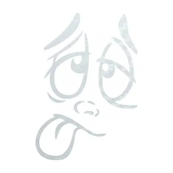 Samolepící dekorace SAMOLEPKA Obličej 006 levá unavený (51 - 3D karbon bílý) NA AUTO, NÁLEPKA, FÓLIE, POLEP, TUNING, VLASTNÍ TEXT, TISK, AUTOSAMOLEPKY.cz, POLEPY, OBRÁZEK, LOGO, SAMOLEPKY