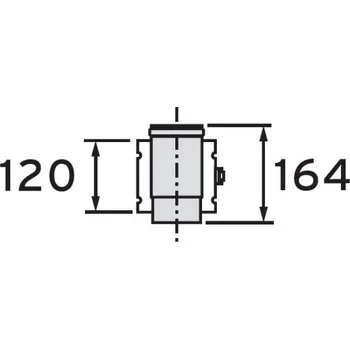 Kouřovod Vaillant Odkouření oddělovací prvek, Ø 80/125 mm