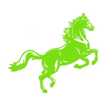 Samolepící dekorace Kůň 057 pravá na zadních (04 - zelená kawasaki) SAMOLEPKA NA AUTO, NÁLEPKA, FÓLIE, POLEP, TUNING, VLASTNÍ TEXT, TISK, AUTOSAMOLEPKY.cz, POLEPY, OBRÁZEK, LOGO, 3D STICKERS