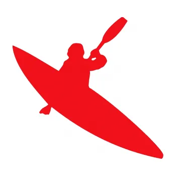 Polep vozidla SAMOLEPKA Kanoista 001 pravá (10 - červená) NA AUTO, NÁLEPKA, FÓLIE, POLEP, TUNING, VLASTNÍ TEXT, TISK, AUTOSAMOLEPKY.cz, POLEPY, OBRÁZEK, LOGO, SAMOLEPKY