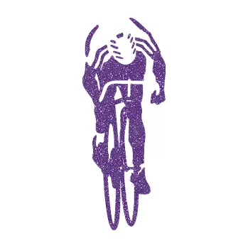 Polep vozidla SAMOLEPKA Cyklista 007 pravá (87 - Ultra Metalic fialová) NA AUTO, NÁLEPKA, FÓLIE, POLEP, TUNING, VLASTNÍ TEXT, TISK, AUTOSAMOLEPKY.cz, POLEPY, OBRÁZEK, LOGO, SAMOLEPKY