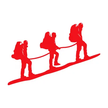 Samolepící dekorace SAMOLEPKA Horolezci pravá (10 - červená) NA AUTO, NÁLEPKA, FÓLIE, POLEP, TUNING, VLASTNÍ TEXT, TISK, AUTOSAMOLEPKY.cz, POLEPY, OBRÁZEK, LOGO, SAMOLEPKY