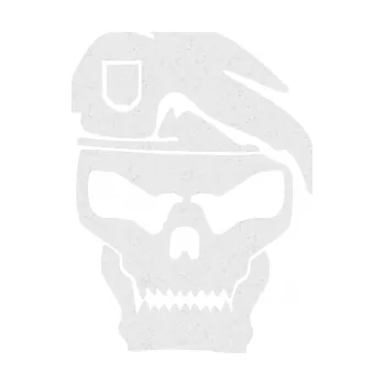 Samolepicí dekorace na vozidlo Lebka army pravá (84 - Ultra Metalic bílá) SAMOLEPKA NA AUTO, NÁLEPKA, FÓLIE, POLEP, TUNING, VLASTNÍ TEXT, TISK, AUTOSAMOLEPKY.cz, POLEPY, OBRÁZEK, LOGO, 3D STICKERS