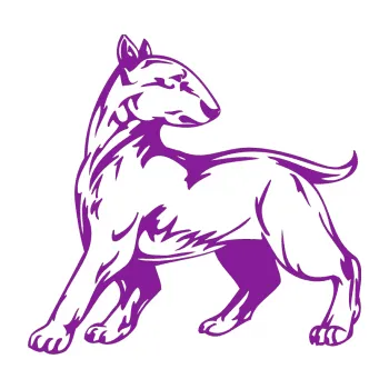 Polep vozidla SAMOLEPKA Pes 011 levá (14 - fialová) NA AUTO, NÁLEPKA, FÓLIE, POLEP, TUNING, VLASTNÍ TEXT, TISK, AUTOSAMOLEPKY.cz, POLEPY, OBRÁZEK, LOGO, SAMOLEPKY