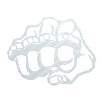 Polep vozidla SAMOLEPKA Pěst boxer levá (51 - 3D karbon bílý) NA AUTO, NÁLEPKA, FÓLIE, POLEP, TUNING, VLASTNÍ TEXT, TISK, AUTOSAMOLEPKY.cz, POLEPY, OBRÁZEK, LOGO, SAMOLEPKY