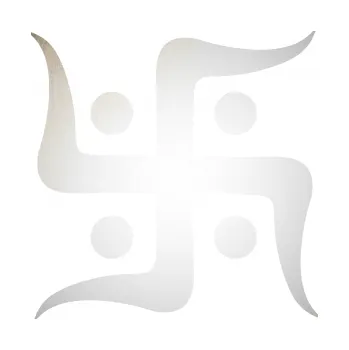 samolepka Náboženský symbol Džinismus Svastika (82 - odrazková reflexní bílá) SAMOLEPKA NA AUTO, NÁLEPKA, FÓLIE, POLEP, TUNING, VLASTNÍ TEXT, TISK, AUTOSAMOLEPKY.cz, POLEPY, OBRÁZEK, LOGO, 3D STICKERS