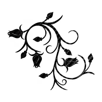 Samolepící dekorace Květina dekor 009 levá růžičky (50 - 3D karbon černý) SAMOLEPKA NA AUTO, NÁLEPKA, FÓLIE, POLEP, TUNING, VLASTNÍ TEXT, TISK, AUTOSAMOLEPKY.cz, POLEPY, OBRÁZEK, LOGO, 3D STICKERS