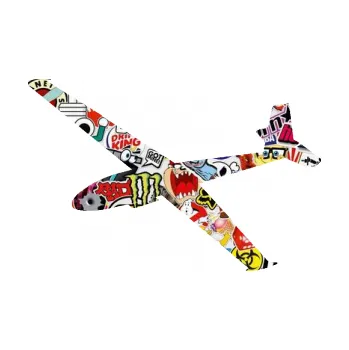 Samolepicí dekorace na vozidlo Letadlo 025 levá kluzák (83 - Sticker bomb) SAMOLEPKA NA AUTO, NÁLEPKA, FÓLIE, POLEP, TUNING, VLASTNÍ TEXT, TISK, AUTOSAMOLEPKY.cz, POLEPY, OBRÁZEK, LOGO, 3D STICKERS