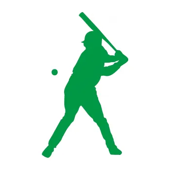 Samolepicí dekorace na vozidlo Baseball 013 levá (12 - zelená) SAMOLEPKA NA AUTO, NÁLEPKA, FÓLIE, POLEP, TUNING, VLASTNÍ TEXT, TISK, AUTOSAMOLEPKY.cz, POLEPY, OBRÁZEK, LOGO, 3D STICKERS