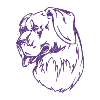 Polep vozidla SAMOLEPKA Pes 021 levá (87 - Ultra Metalic fialová) NA AUTO, NÁLEPKA, FÓLIE, POLEP, TUNING, VLASTNÍ TEXT, TISK, AUTOSAMOLEPKY.cz, POLEPY, OBRÁZEK, LOGO, SAMOLEPKY