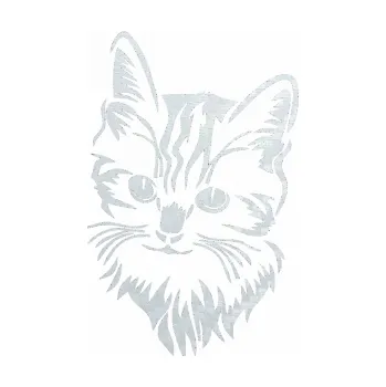 Samolepící dekorace SAMOLEPKA Kočka 018 levá (51 - 3D karbon bílý) NA AUTO, NÁLEPKA, FÓLIE, POLEP, TUNING, VLASTNÍ TEXT, TISK, AUTOSAMOLEPKY.cz, POLEPY, OBRÁZEK, LOGO, SAMOLEPKY