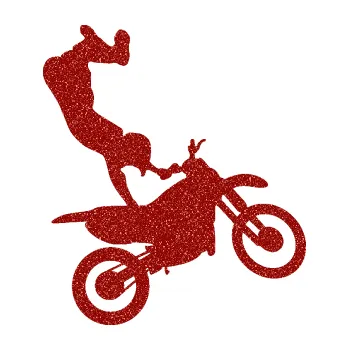 Samolepicí dekorace na vozidlo Motorka 047 pravá motokros freestyle (86 - Ultra Metalic červená) SAMOLEPKA NA AUTO, NÁLEPKA, FÓLIE, POLEP, TUNING, VLASTNÍ TEXT, TISK, AUTOSAMOLEPKY.cz, POLEPY, OBRÁZEK, LOGO, 3D STICKERS