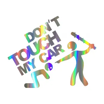 Polep vozidla SAMOLEPKA Dont touch my car 003 (93 - Holografická) NA AUTO, NÁLEPKA, FÓLIE, POLEP, TUNING, VLASTNÍ TEXT, TISK, AUTOSAMOLEPKY.cz, POLEPY, OBRÁZEK, LOGO, SAMOLEPKY