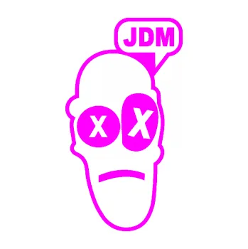 Autodoplněk Samolepka na auto JDM Man (72 - Fluorescentní růžová) NÁLEPKA, FÓLIE, POLEPY, TUNING, VLASTNÍ TEXT, TISK, AUTOSAMOLEPKY.cz, SAMOLEPKY, OBRÁZEK, LOGO, VÝROBA, PRODEJ