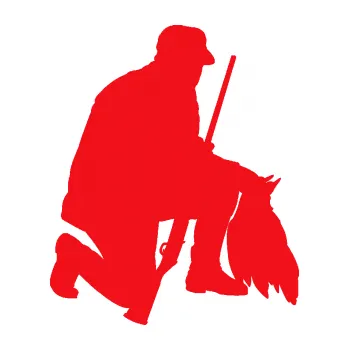 Polep vozidla SAMOLEPKA Myslivec 003 pravá honitba (10 - červená) NA AUTO, NÁLEPKA, FÓLIE, POLEP, TUNING, VLASTNÍ TEXT, TISK, AUTOSAMOLEPKY.cz, POLEPY, OBRÁZEK, LOGO, SAMOLEPKY