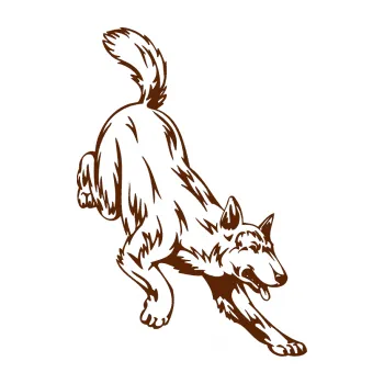 samolepka Pes 024 pravá (15 - hnědá) SAMOLEPKA NA AUTO, NÁLEPKA, FÓLIE, POLEP, TUNING, VLASTNÍ TEXT, TISK, AUTOSAMOLEPKY.cz, POLEPY, OBRÁZEK, LOGO, 3D STICKERS