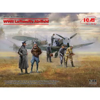 Plastikový model 1:48 Luftwaffe WWII Airfield (2 Kits & 7 Figures)