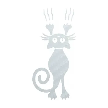 Samolepící dekorace SAMOLEPKA Kočka 023 levá s drápanci (51 - 3D karbon bílý) NA AUTO, NÁLEPKA, FÓLIE, POLEP, TUNING, VLASTNÍ TEXT, TISK, AUTOSAMOLEPKY.cz, POLEPY, OBRÁZEK, LOGO, SAMOLEPKY