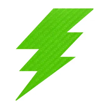 samolepka Blesk 001 elektřina (58 - 3D karbon zelený kawasaki) SAMOLEPKA NA AUTO, NÁLEPKA, FÓLIE, POLEP, TUNING, VLASTNÍ TEXT, TISK, AUTOSAMOLEPKY.cz, POLEPY, OBRÁZEK, LOGO, 3D STICKERS