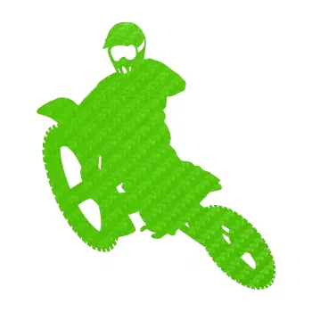 Samolepící dekorace SAMOLEPKA Motorka 004 levá motokros (58 - 3D karbon zelený kawasaki) NA AUTO, NÁLEPKA, FÓLIE, POLEP, TUNING, VLASTNÍ TEXT, TISK, AUTOSAMOLEPKY.cz, POLEPY, OBRÁZEK, LOGO, SAMOLEPKY
