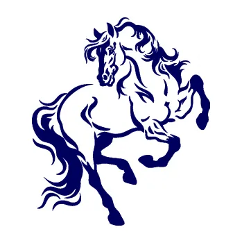 Samolepící dekorace SAMOLEPKA Kůň 049 pravá (23 - tmavě modrá) NA AUTO, NÁLEPKA, FÓLIE, POLEP, TUNING, VLASTNÍ TEXT, TISK, AUTOSAMOLEPKY.cz, POLEPY, OBRÁZEK, LOGO, SAMOLEPKY