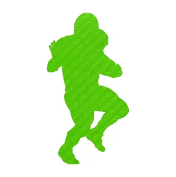 Polep vozidla Americký fotbal 009 pravá (58 - 3D karbon zelený kawasaki) SAMOLEPKA NA AUTO, NÁLEPKA, FÓLIE, POLEP, TUNING, VLASTNÍ TEXT, TISK, AUTOSAMOLEPKY.cz, POLEPY, OBRÁZEK, LOGO, 3D STICKERS