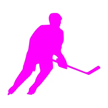 Samolepicí dekorace na vozidlo Hokejista 013 pravá (72 - Fluorescentní růžová) SAMOLEPKA NA AUTO, NÁLEPKA, FÓLIE, POLEP, TUNING, VLASTNÍ TEXT, TISK, AUTOSAMOLEPKY.cz, POLEPY, OBRÁZEK, LOGO, 3D STICKERS