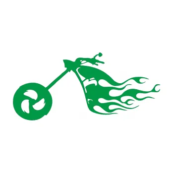 Samolepící dekorace Motorka 042 levá plameny (12 - zelená) SAMOLEPKA NA AUTO, NÁLEPKA, FÓLIE, POLEP, TUNING, VLASTNÍ TEXT, TISK, AUTOSAMOLEPKY.cz, POLEPY, OBRÁZEK, LOGO, 3D STICKERS