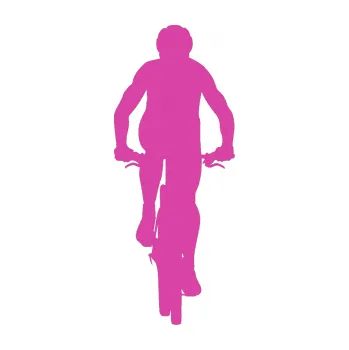Polep vozidla SAMOLEPKA Cyklista 002 pravá (16 - růžová) NA AUTO, NÁLEPKA, FÓLIE, POLEP, TUNING, VLASTNÍ TEXT, TISK, AUTOSAMOLEPKY.cz, POLEPY, OBRÁZEK, LOGO, SAMOLEPKY